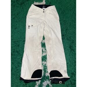 Womens Loki Ski Pants Skiwear Nylon Bottoms White Women 2 2W